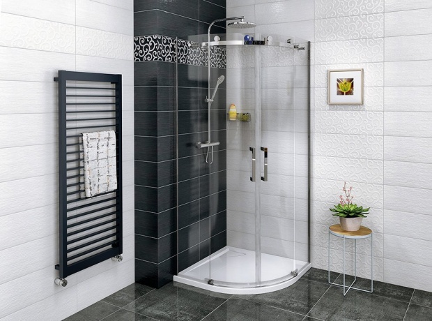 GELCO DRAGON íves zuhanykabin, 2 ajtós, transzparent üveg, 900x900mm