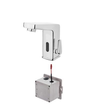 DEANTE SENSOR Mosdó csaptelep, érintés nélküli, hőmérséklet állítással - 4xAA