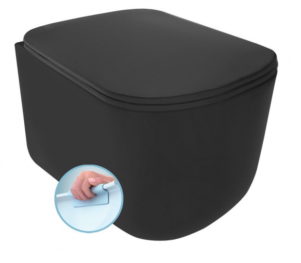 KERASAN TRIBECA fali WC, NORIM, 35x35,5x54cm, matt fekete