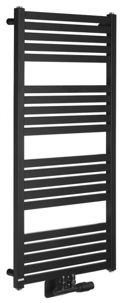 BRUCKNER GRUNT fürdőszobai radiátor, középső bekötés, 500x1050mm, matt fekete