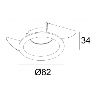 WICK mennyezeti világítás, átm:82mm, GU10, max:35W, matt fehér