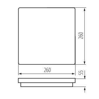 KANLUX BENO LED lámpa, 260x55x260mm, 24W, grafit