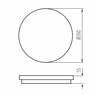 KANLUX BENO LED lámpa, 260x55mm, 24W, grafit