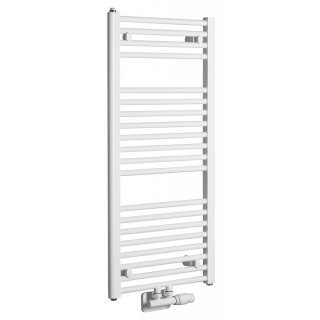 AQUALINE DIRECT Fürdőszobai radiátor, középső bekötéssel, 450x960mm, 447W, fehér