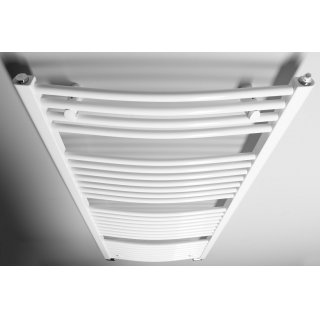 AQUALINE ORBIT Fürdőszobai radiátor, íves, 450x1320mm, 594W, fehér