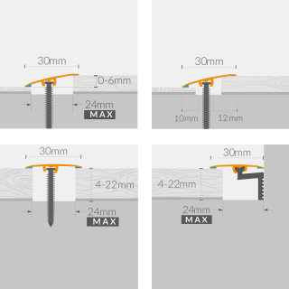 Szintkülönbséget áthidaló profil CS30 CS65 Noble Oak 0,93 m