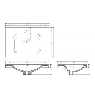 AREZZO design IWA 70 cm-es mosdó