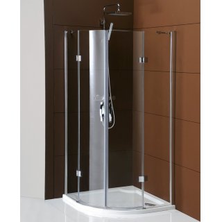 GELCO LEGRO kétajtós íves zuhanykabin, 900x900mm