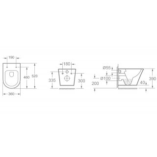 Wellis Clement Fali WC rimless