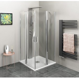 POLYSAN ZOOM LINE szögletes zuhanykabin, 1000x1000mm, transzparent, króm