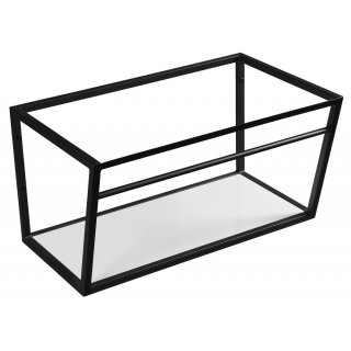 SKA mosdótartó keret pult alá, fehér MDF polccal, 75x40x46cm, matt fekete